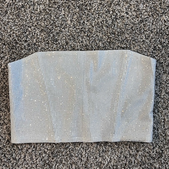 Zara Tops - Selling a Zara rhinestone crop top!